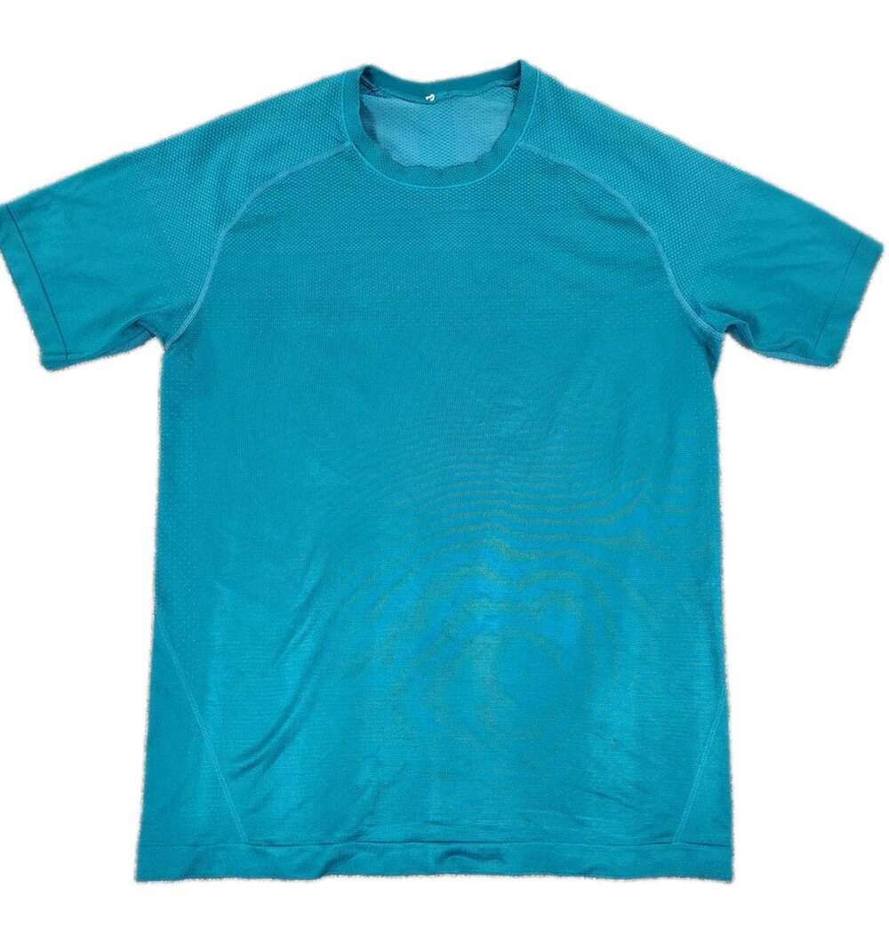 Lululemon Metal Vent Tech SS 2.0 Shirt Mens M Teal Stretch Quick Dry Performance